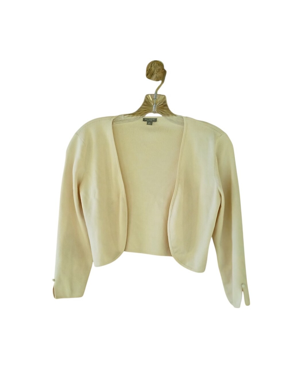 Ann Taylor Cream Silk Blend Bolero Cardigan Size MP